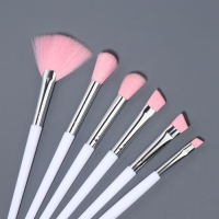 Набор кистей для макияжа, 10 предметов, 16.5 см, в чехле, белый