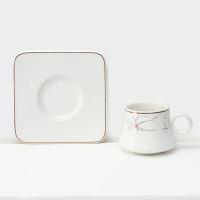 Набор керамический кофейный &laquo;Мейси&raquo;, 12 предметов: 6 чашек 100 мл, 6 блюдец d=11 см, цвет белый
