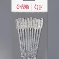 Щёточки для бровей и ресниц, набор - 10 шт., 9.5 см, прозрачная