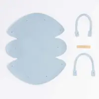 Кожанная подарочная сумочка 14 х 6,5 х 12,8 см небесно-голубая