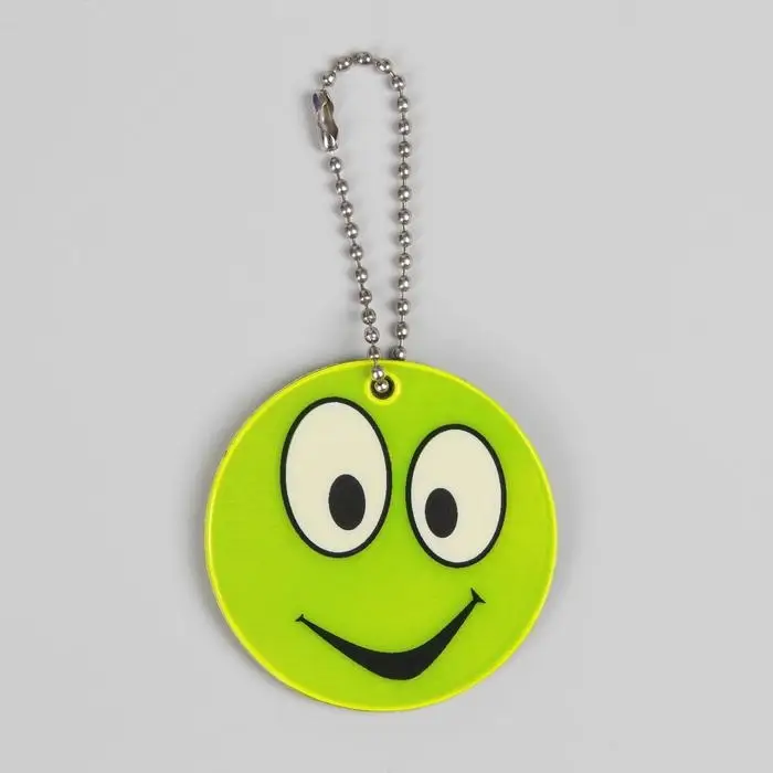 Светоотражающий элемент &laquo;Смайлик&raquo;, двусторонний, d=5.3 см, цвет жёлтый