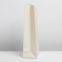 Пакет подарочный под бутылку, упаковка, &laquo;Молочный&raquo;, 13 x 36 x 10 см