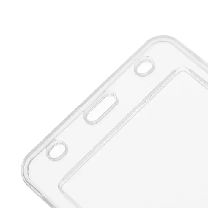 Бейдж вертикальный, внешний размер 132&times;89 мм, внутренний размер 105&times;74 мм, пластик прозрачный