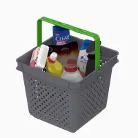 Корзина покупательская пластиковая 10 л, серая