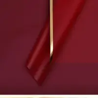 Пленка для цветов матовая, &laquo;С золотым тиснением&raquo;, 57&times;57 см, красная