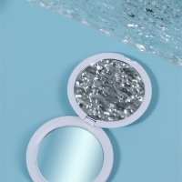 Зеркало складное &laquo;Витраж&raquo;, d = 7,3 см, цвет оранжевый