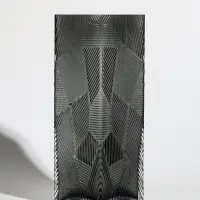 Ваза стекло настольная "Джойс" 30х10 см, серый