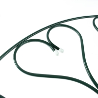 Ограждение декоративное, 69 &times; 410 см, 5 секций, с заглушками, металл, зелёное, &laquo;Лебедь&raquo;