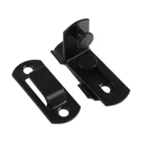 Шпингалет накладной ТУНДРА, угловой, 41&times;32 мм, черный