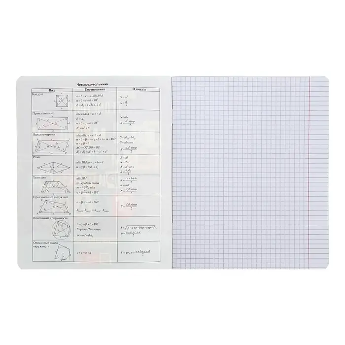 Тетрадь предметная "Следствие ведут ученики", 48 листов в клетку "Геометрия", обложка мелованный картон, выборочный лак, со справочным материалом
