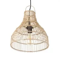Светильник потолочный из ротанга &laquo;Сатрия&raquo;, 1&times;120 Вт, Е27, 30&times;30&times;30 см