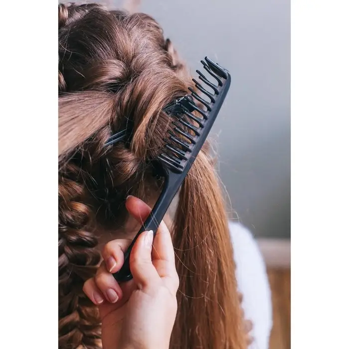 Расчёска двухрядная, 21&times;4.5 (&plusmn;1) см, чёрная