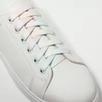 Шнурки для обуви, пара, плоские, 8 мм, 120 см, разноцветные