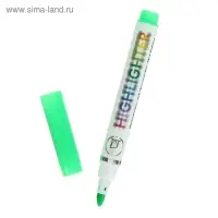 Маркер текстовыделитель, наконечник скошенный 4 мм, зелёный