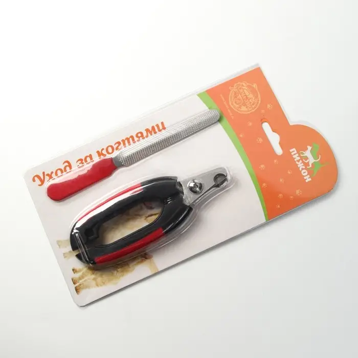 Набор по уходу за когтями: когтерез боковой (отверстие 9 мм) и пилка, микс цветов