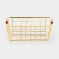 Корзина для хранения "Голден" 24.5*18*10 см, цвет золотой