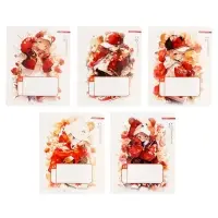 Тетрадь 12 листов, в линейку &laquo;С ушками&raquo;, мелованный картон, МИКС