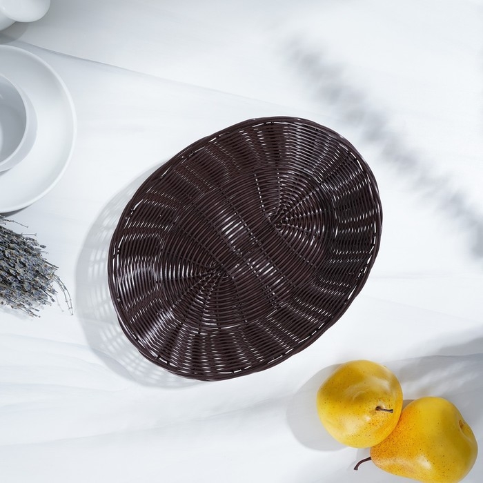 Корзинка для подачи Доляна &laquo;Шоко&raquo;, 25&times;17&times;6 см, цвет коричневый