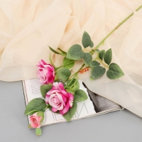 Цветы искусственные "Роза Вестерленд" d-6 см 60 см ярко-розовый