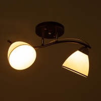 Люстра "Ирида" 2хЕ27 40Вт черно-хромовый 42х19х24 см