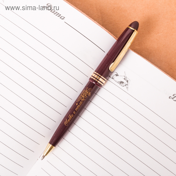 Ручка шариковая синяя паста 1.0 мм в тубусе &laquo;8 Марта&raquo; пластик