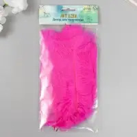 Перо декоративное страуса "Фуксия" h=15-20 см