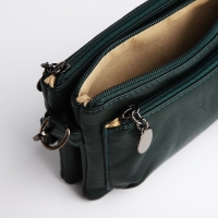 Сумка кросс-боди на молнии, цвет зелёный