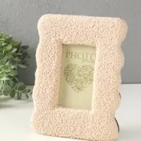 Фоторамка МДФ, иск. мех 9х14см "Плюш"  22,5х18х2 см