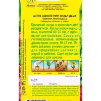 Семена цветов Астра Седая дама , Ц/П,0,2 г