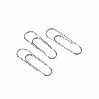 Скрепки 22мм оцинкованные в картонной коробке 100 штук