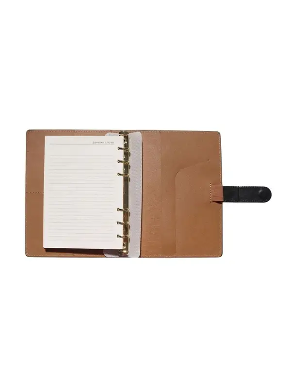 Органайзер на кольцах, C6, с хлястиком, 80л, линия, к/зам, Черный