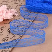 Кружево капроновое, 23 мм, 10&plusmn;1 м, цвет синий №15