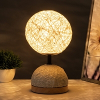 Настольная лампа "Неонила" Е14 40Вт серый 12х12х30см RISALUX