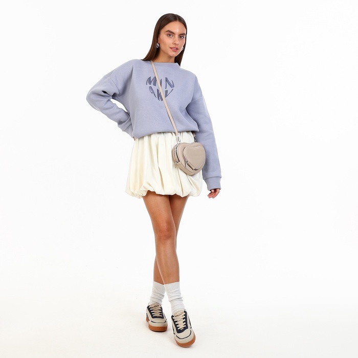 Сумка женская кросс-боди на молнии, цвет бежевый