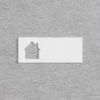 Лейбл из ПВХ с вырубкой &laquo;Дом&raquo;, белый
