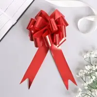 Бант - шар №3 металлик, красный