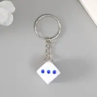 Брелок пластик "Кубик" 1,2х1,2х1,2 см