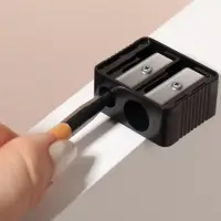 Точилка косметическая, двойная, чёрная