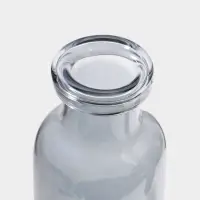 Ваза стекло настольная "Жюль" 25х9 см, серый