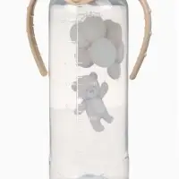 Новогодняя бутылочка для кормления &laquo;Baby Bear&raquo; 250 мл, цилиндр, бежевый Mum&Baby