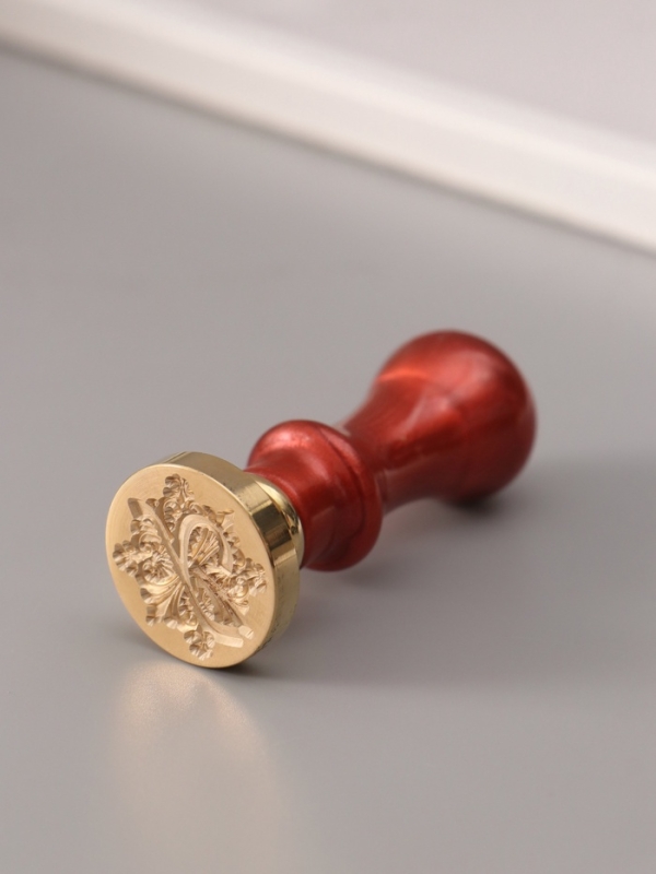 Печать для сургуча с пластиковой ручкой "Буква Y на вензеле" 2,5х2,5х6,3 см