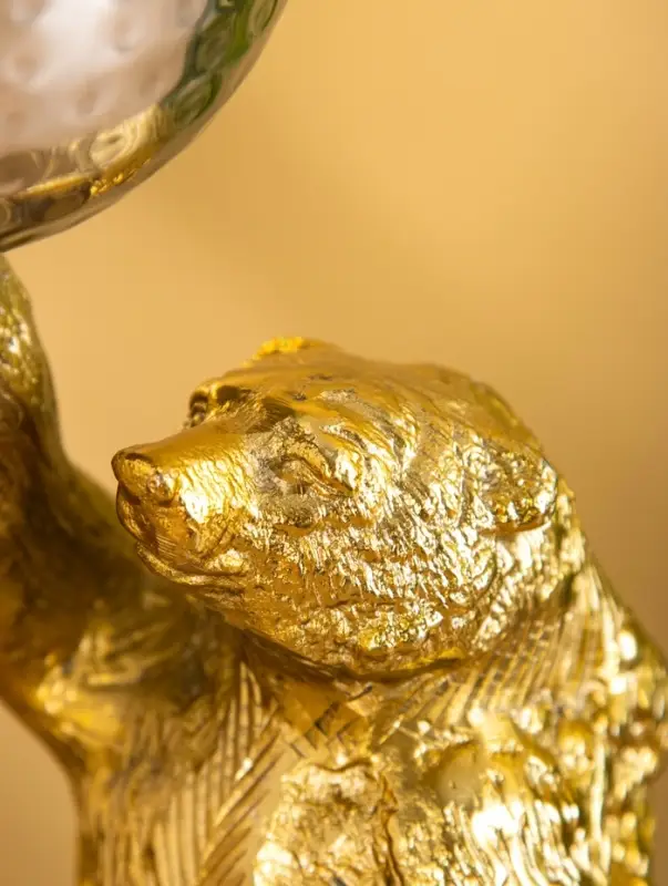 Сувенир с чашей "Медведь" 14,5х13х23 см, алюминий