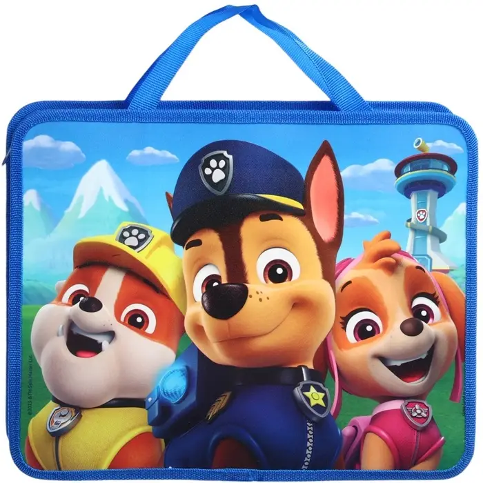 Папка пластиковая с ручками А4, на молнии, 75х330х260 мм, Щенячий патруль