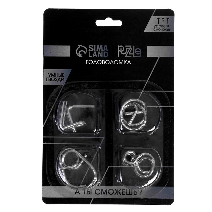 Набор металлических головоломок &laquo;Игры разума №5&raquo;,на блистере