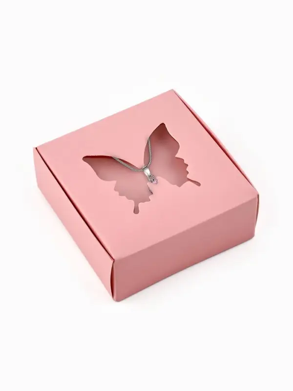 Коробка под бижутерию с окном &laquo;Бабочка&raquo;, 7.5 х 7.5 х 3 см