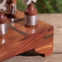 Настольная игра "Крестики-нолики" 20х20 см, манговое дерево, алюминий