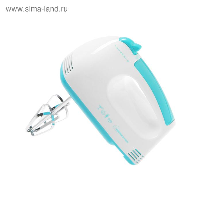 Миксер HOMESTAR HS-2006, стационарный, 150 Вт, 2 л, 7 скоростей, бело-бирюзовый