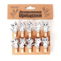 Набор для фото и декора &laquo;Котята&raquo;, в наборе прищепки 10 шт., верёвка 100 см