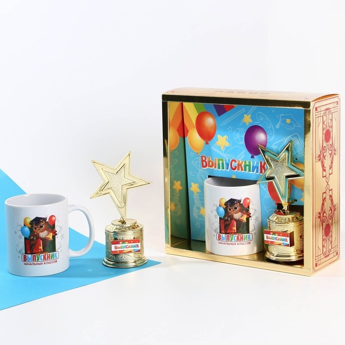Кружка и кубок на Выпускной &laquo;Выпускник&raquo;, подарочный набор