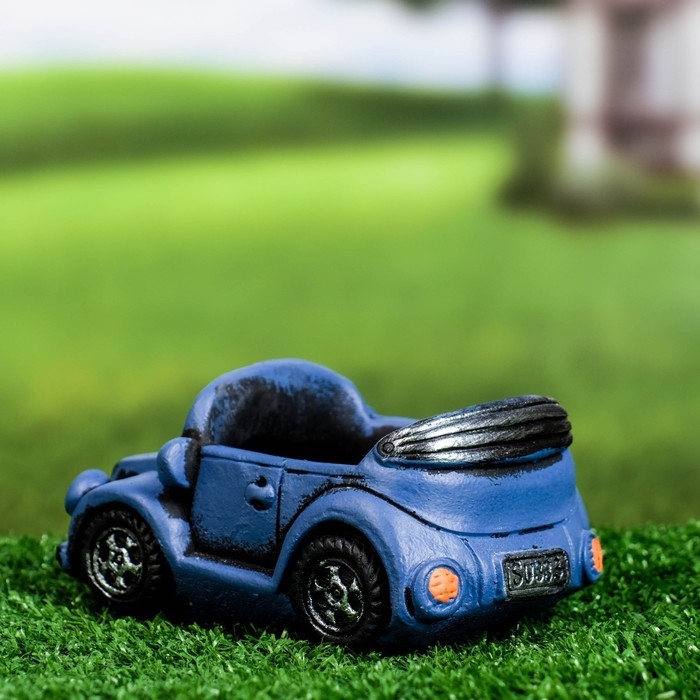 Горшок "Машинка" фиолетовый, 14х8х7,5см